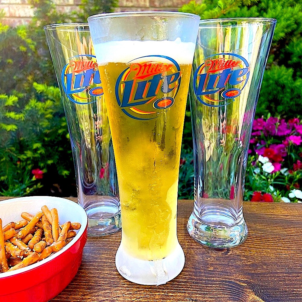 3 - Miller Light Pilsner Glasses